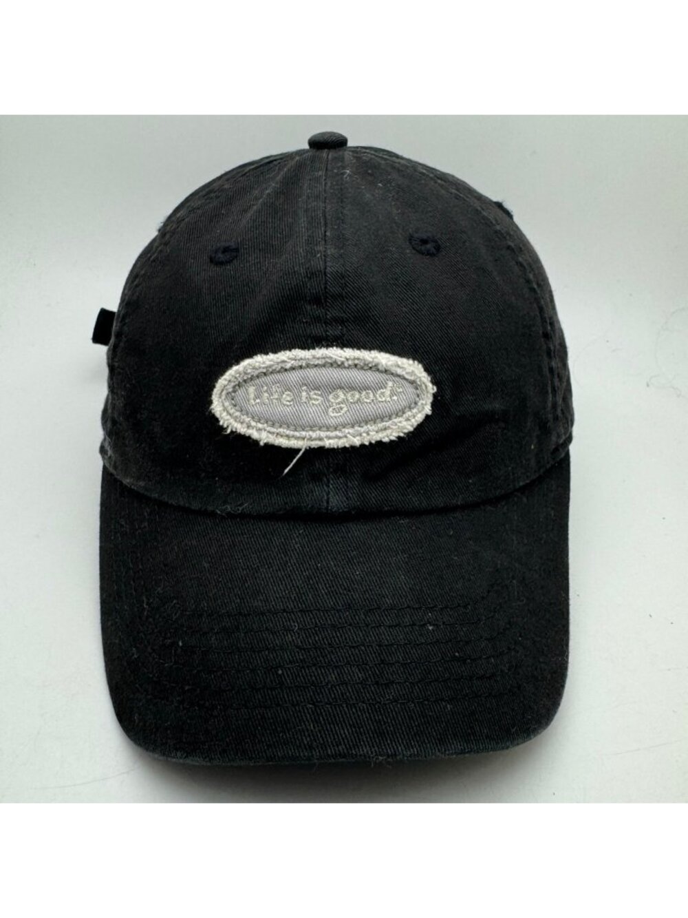 Life is Good Baseball Cap Hat Men's Black Adjustable 100% Cotton "Life is good"